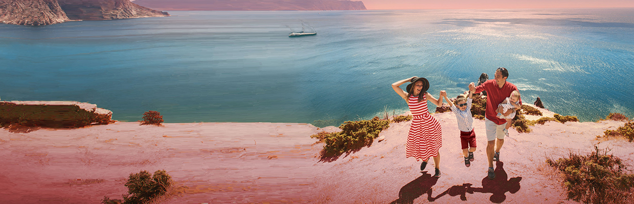 young woman traveler traveling and looking red lanterns; image used for HSBC Philippines Premier Account page
