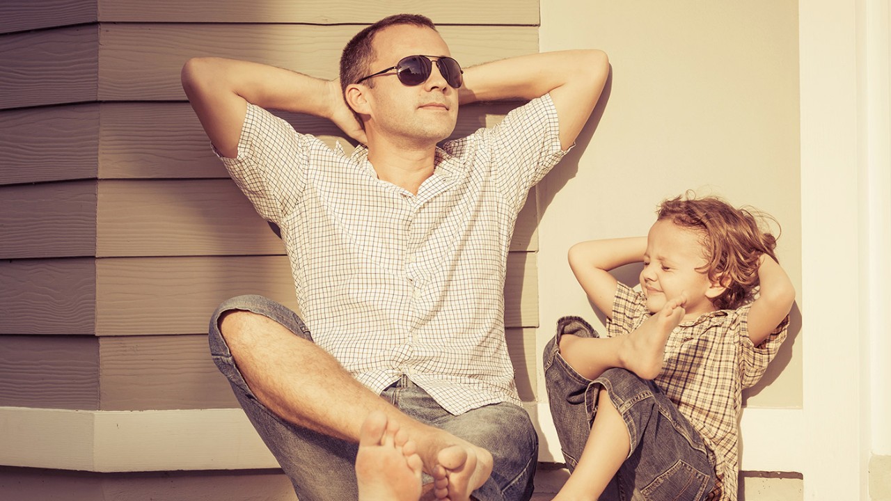 Father and son enjoying sunlight outdoor; image used for HSBC Philippines Credit Cards Features Autocharge page