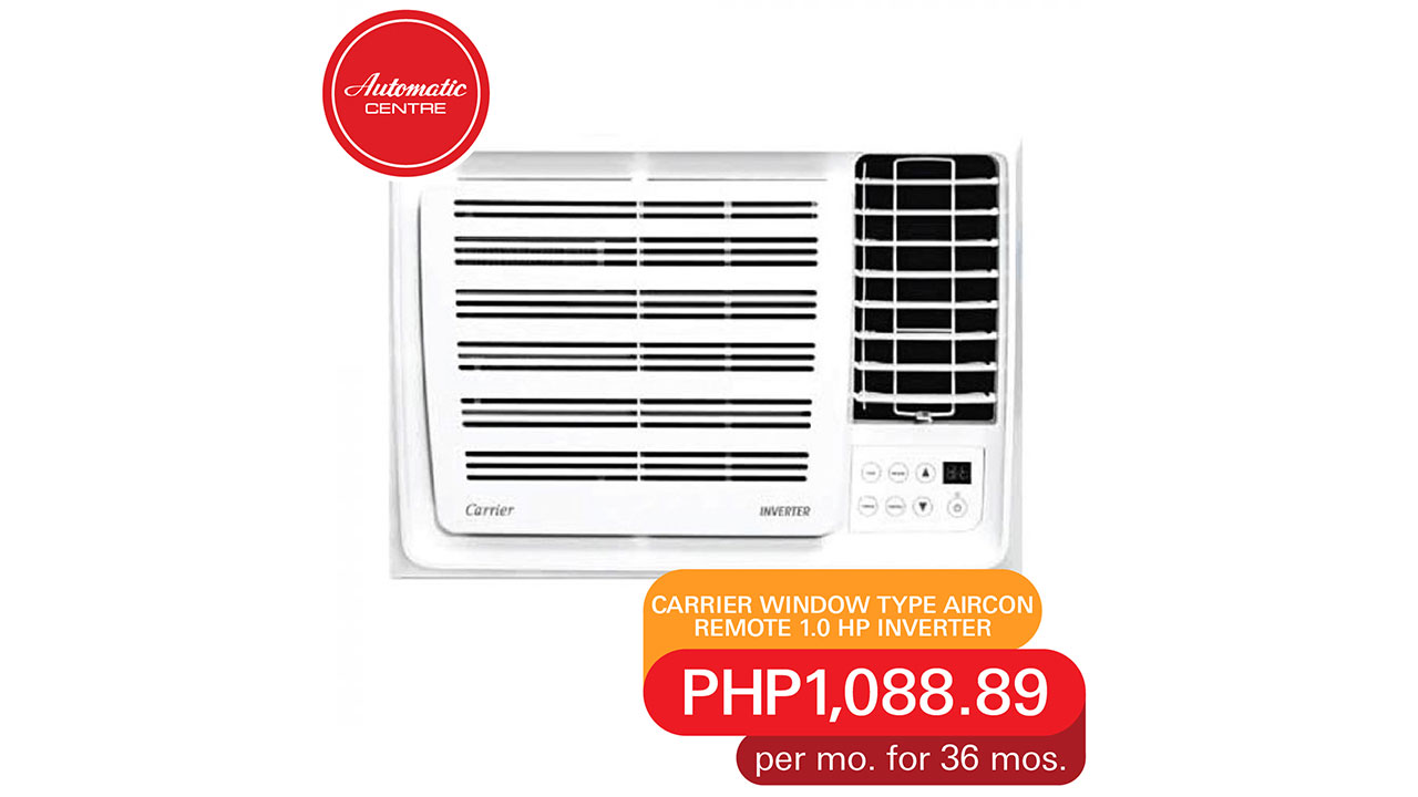 Carrier window Type Aircon remote; image used for HSBC Philppines Credit Card Offers Automatic Centre page