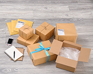 Parcels and boxes for shipping