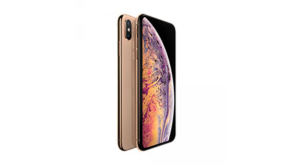 Two iPhones on display