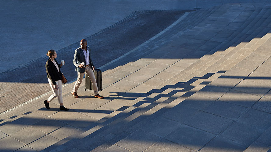 Business people walking