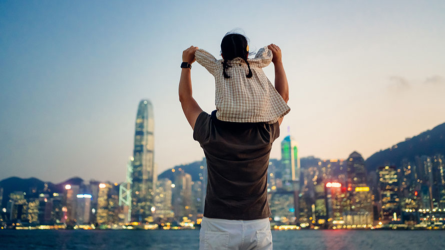 Man Holding Child