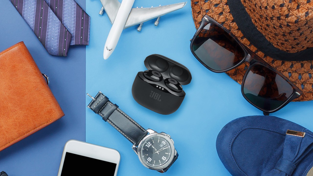 Male accessories and JBL headphones; Image used for HSBC Philippines Platinum Visa Offers Acquisition page