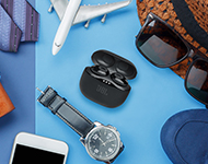 Male accessories and JBL Headphones